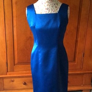 Alfred Sung Blue Silk Dress